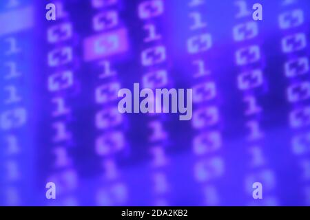 Illustration of blurry cool looking code numbers - copy space Stock Photo