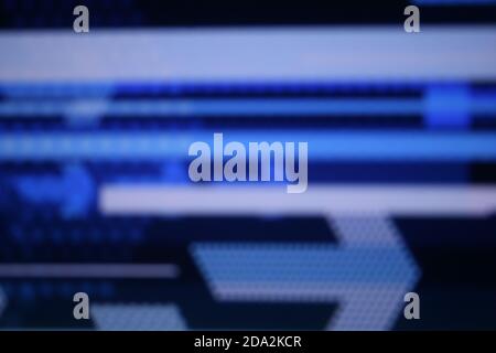 Blurry digital screen with arrow signs as background Stock Photo