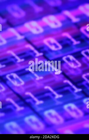 Illustration of blurry cool looking code numbers - copy space Stock Photo