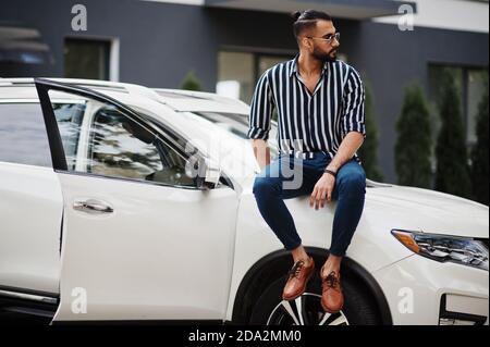 Guy Posing With His Car Stock Photo | Royalty-Free | FreeImages