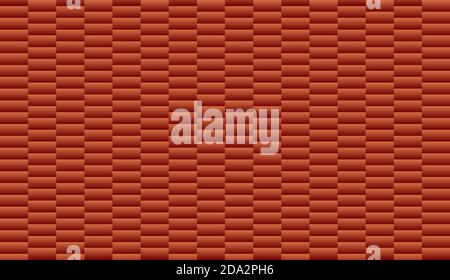 Seamless brushed aluminum of red colors texture. Metal brick abstract scale pattern. Roof tiles for virtual background, online conferences, online tra Stock Vector