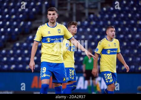 Brondby, Denmark. 08th, November 2020. Andrija Pavlovic (9) of Broendby IF seen during the 3F Superliga match between Broendby IF and Odense Boldklub at Brondby Stadium. (Photo credit: Gonzales Photo - Kent Rasmussen). Stock Photo