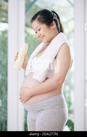Fit pregnant woman Stock Photo