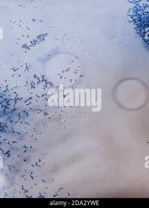 Vertical shot of blue glitter Stock Photo