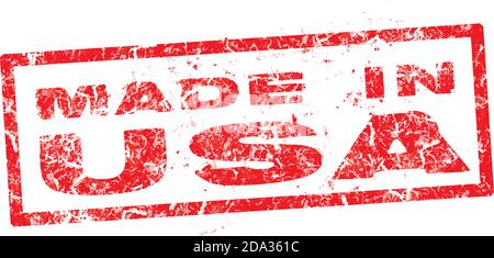 Made in USA grunge rubber stamp on white background, vector illustration. Stock Vector