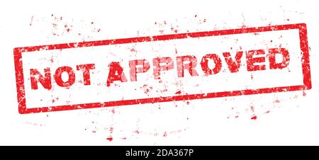 rubber stamp with text Not Approved,vector illustration. Stock Vector