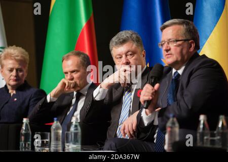GDANSK, POLAND - May 07, 2015: President of Ukraine Petro Poroshenko during events to mark the 70th anniversary of the victory over Nazism in Europe Stock Photo