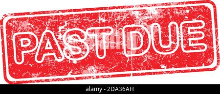 pass due red grunge rubber stamp vector illustration Stock Vector