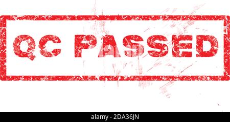 QC Passed rubber stamp vector illustration Stock Vector