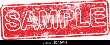 sample red grunge rubber stamp vector illustration. Stock Vector