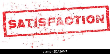 Vector satisfaction red stamp on white background. Stock Vector