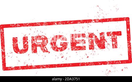 Abstract red grunge office stamp with the word urgent. Stock Vector