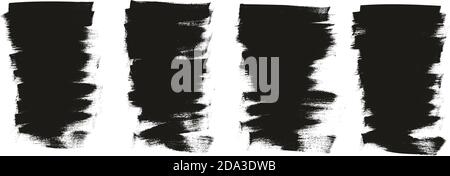Calligraphy Paint Wide Brush Background Short High Detail Abstract Vector Background Set 122 Stock Vector