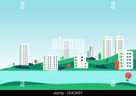 City and landscape Stock Vector