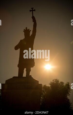 Stephen the Great Monument, in Chișinău, Moldova, Eastern Europe. Stock Photo