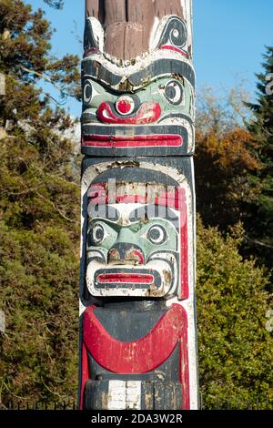 The Totem Pole at Virginia Water, part of Windsor Great Park, England, UK Stock Photo