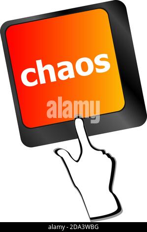 chaos keys on computer keyboard, business concept Stock Photo