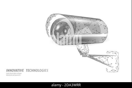 CCTV privacy control digital camera. Business security video looking graphic danger monitor. Equipment privacy warning concept vector illustration Stock Vector