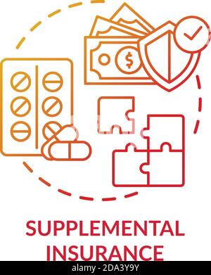 Supplemental insurance concept icon Stock Vector