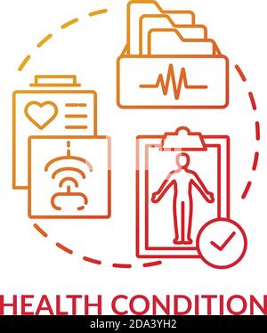 Health condition concept icon Stock Vector