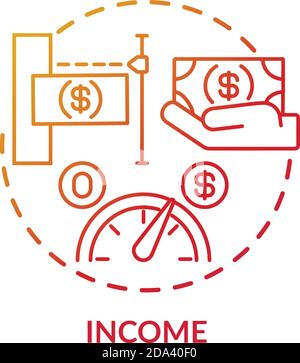 Income concept icon Stock Vector