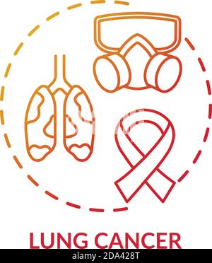 Lung cancer concept icon Stock Vector