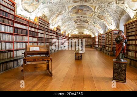 Strahov Monastery in Prague, Theological Hall of the Library Stock Photo