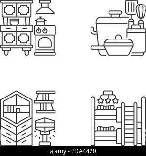 Homeware icons collection is a vector illustration with editable stroke ...
