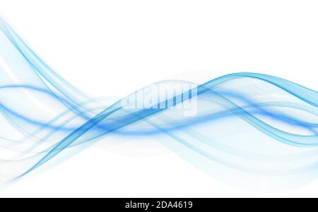 Abstract background Vector abstract blue wave.Wavy lines,abstract water flow. Stock Vector