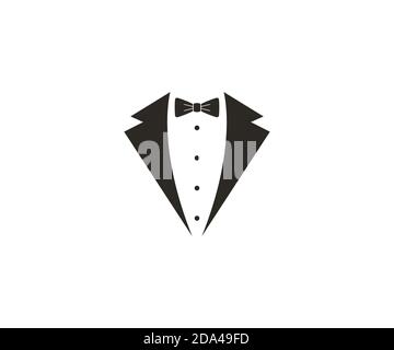 Tuxedo, bow tie, dress code icon. Vector illustration. Stock Vector