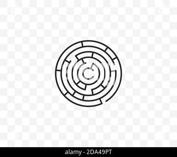 Labyrinth, maze, strategy icon. Vector illustration, flat. Stock Vector