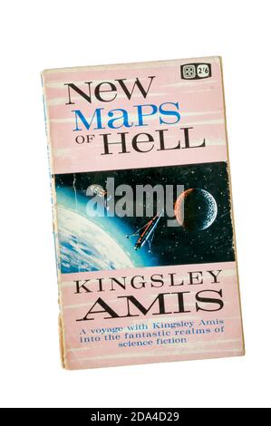 An old battered paperback copy of New Maps of Hell: A Survey of Science Fiction by Kingsley Amis.  First published in 1960. Stock Photo