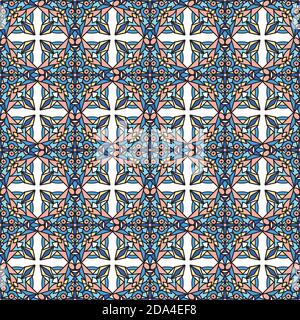 Seamless Floral Ethnic Pattern. Vintage Vector Ornament. Celtic, Arabic Or Indian Motifs Background. Seamless Wallpaper For Fabric Or Wrapping Paper Stock Vector