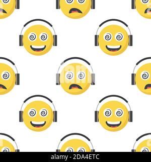 Funny Emoticon seamless pattern Stock Vector