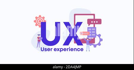 UX user experience. Applications convenient interface of site and web management security. Stock Vector