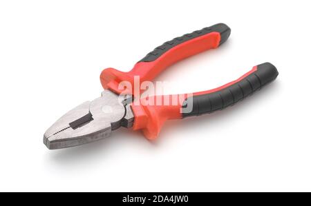 Combination pliers tool isolated on white Stock Photo
