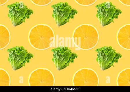 Pattern of fresh vegetables isolated on creative colored texture Stock Photo