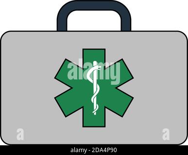 Medica Case Icon. Editable Outline With Color Fill Design. Vector Illustration. Stock Vector