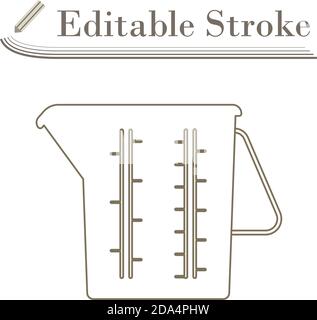Measure Glass Icon. Editable Stroke Simple Design. Vector Illustration. Stock Vector