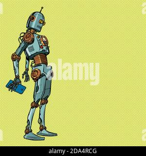 Retro robot steampunk style Stock Vector