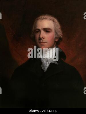 William Wyndham Grenville (1759-1834). 1st Baron Grenville. British politician. Pittite Tory who served as Speaker of the House of Commons in 1879 and Foreign Secretary (1791-1801). Prime Minister of the United Kingdom from 1806 to 1807. Portrait by John Hoppner (1758-1810). Oil on canvas (76,8 x 63,5 cm), c. 1800. National Portrait Gallery. London, England, United Kingdom. Stock Photo