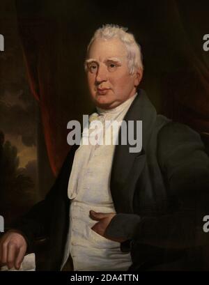 William Cobbett (1763–1835). English radical journalist and politician. Portrait, possibly by George Cooke (1781-1834). Oil on canvas (91,4 x 71,1 cm), c. 1831. National Portrait Gallery. London, England, United Kingdom. Stock Photo