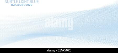 Abstract minimal clear background with thin soft blue curved lines. Subtle vector graphic pattern Stock Vector
