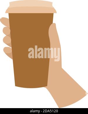 Isolated take coffee activity home with hands icon- Vector Stock Vector