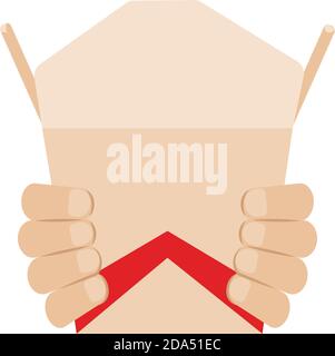 Isolated bend box activity home with hands icon- Vector Stock Vector