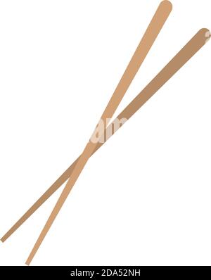 Isolated chinese tools for eat home activities icon- Vector Stock Vector