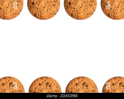 Oat cookies Photo template with empty space Stock Photo