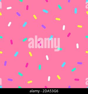 Vector seamless pattern of pink donut glaze Stock Vector