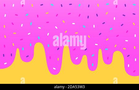 Doughnut glaze Vector illustration with copy space Stock Vector