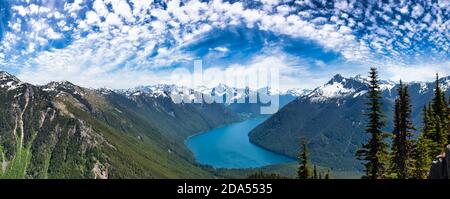 Beautiful Panoramic View of Canadian Mountain Landscape Stock Photo